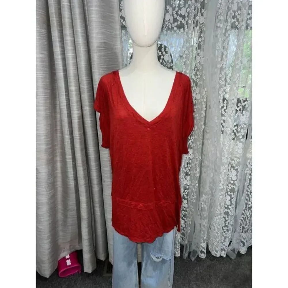 Free People Oversized Shirt Medium - Size Medium Free People Tops